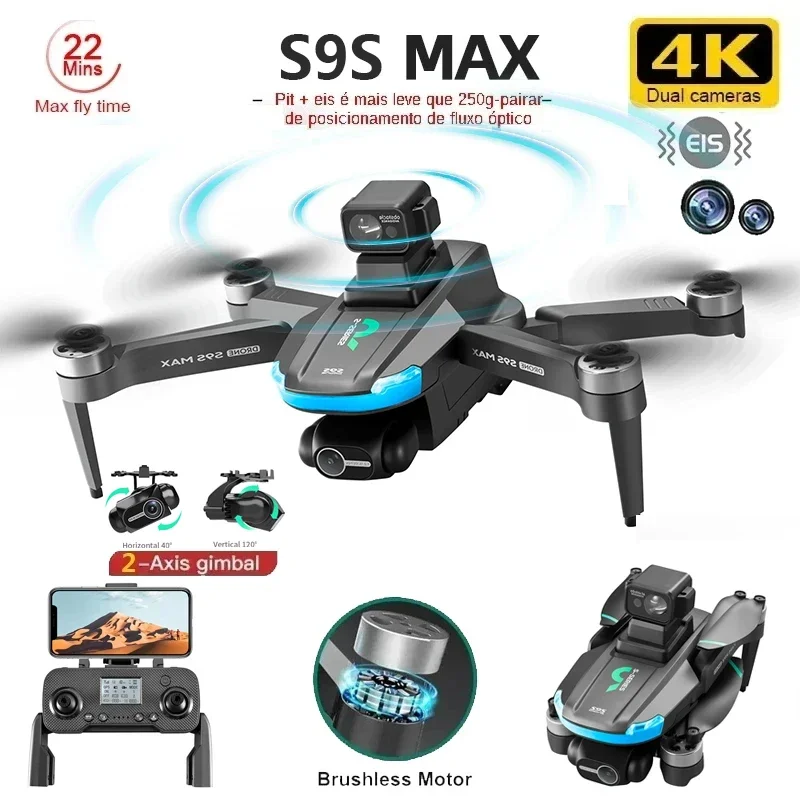 NEW S9S MAX MINI Drone 4K 2-Ax - Rc Helicopter Case ulasan dan harga